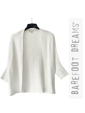 Barefoot Dreams CozyChic Lite Ooen Front Ribbed Shrug Cardigan